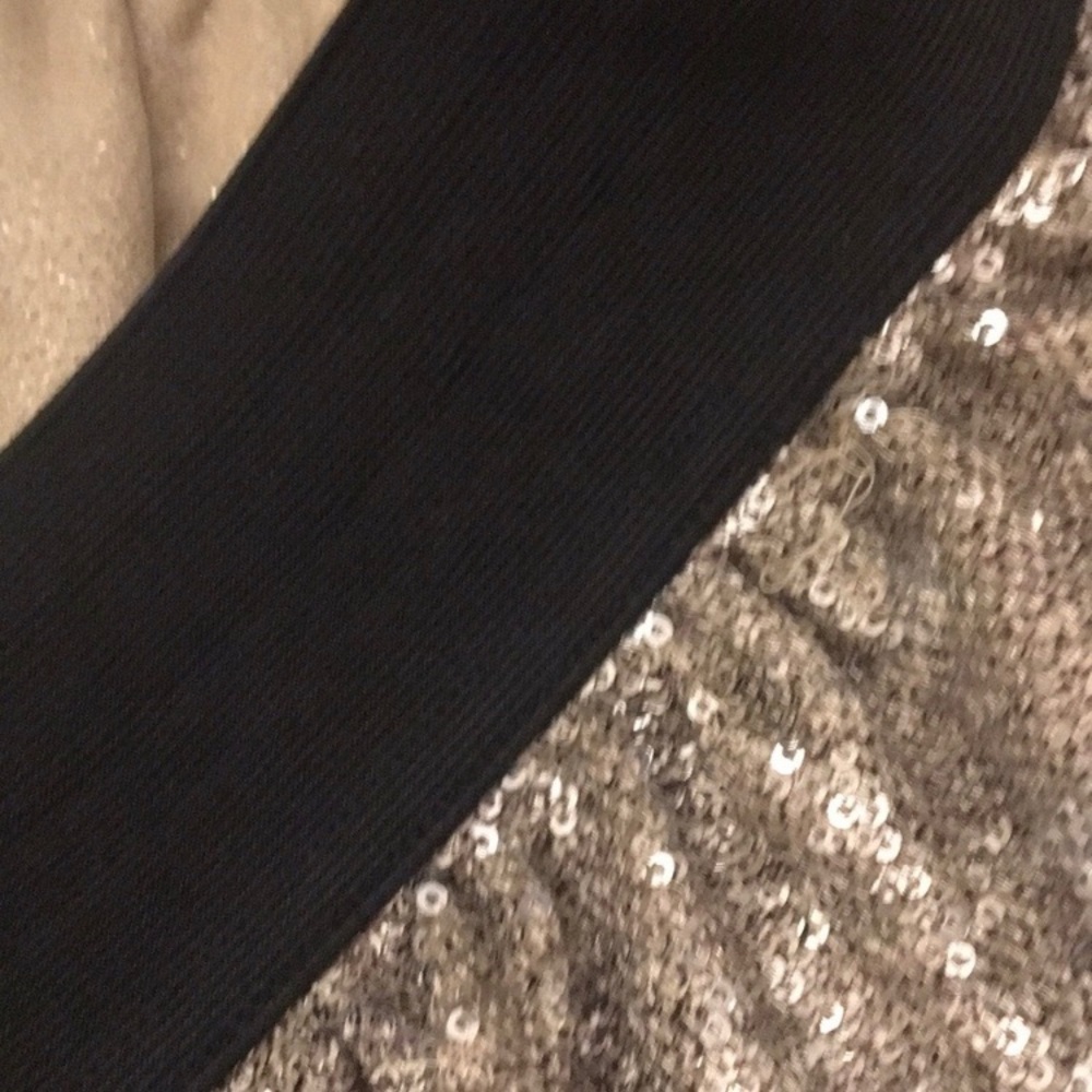 NWT Free People Taupe Elastic Waist Sequin Skirt S - Picture 7 of 8